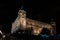 View of the Alcazar of Toledo at night in Toledo Spain