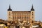 View of The Alcazar of Toledo. Telephoto lens view