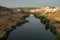 view of the Alentejo town of MÃ©rtola with the Guadiana river in evidence.