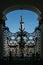 A view of the Alexander Column through the gates of the Winter P