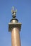 View of Alexanders column in Saint-Petersburg city, Russia.