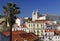 View of Alfama district , old Lisbon (Portugal)