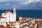 View of the Alfama Neighbourhood in Lisbon with the Tagus River in the background