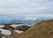 View on Alftavatn lake, glaciers, volcanoes, desert and mountains, Laugavegur trail, near Landmannalaugar, Fjallabak Nature