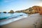 View of Algarve beach and Atlantic Ocean