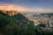 View of the Alhambra and the Albaicin at sunset