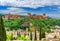 View of the Alhambra from Albayzin, Granada, Andalusia, Spain.