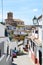 View of Alhambra with Gypsy Cave Sacromonte in Granada, Andalucia, Spain