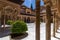 View of Alhambra interiors in Granada, Spain