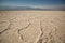 View along Badwater Road in Death Valley National Park, California. Badlands, canyon