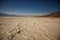 View along Badwater Road in Death Valley National Park, California. Badlands, canyon