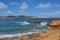 View along coast on Spanish island Menorca