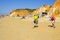 A view along the Falesia Beach in Portugal Albuferia