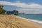 A view along Governors beach towards a shipwreck on Grand Turk