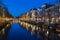 View along the Keizersgracht canal in Amsterdam