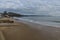 A view along the main beach in Saundersfoot, Wales