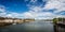 View along the River Saone from a bridge in Chalon sur Saone, Burgundy