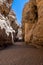 A view along the sandy floor of the Sesreim Canyon, Namibia