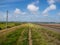 View along the South West Coastal Path near Horsey Island, Braunton Marsh, North Devon.