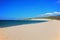 View along Valdevaqueros beach, Tarifa, Spain.