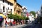 View along the Virgen de la Paz shopping street, Ronda, Spain.