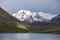 View of the alpine lake of Kol Ukok in the Tian Shan Mountains of Kyrgyzstan