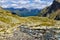 View of alpine landscape at Gradental valley