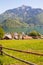 View of alpine meadow, austrian town St.Gilgen on Wolfgangsee la