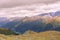 view of alpine mountains, Bellwald, Valais, switzerland, fall season