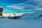 View of the Alpine mountains in the morning in the ski resort of Ischgl, Austria