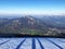 A view of the Alpine peaks of Gnipen and Wildspitz near Lake Zug or Zugersee from the mountain Rigi