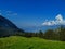 View on the Alps in Sarnen in Switzerland. Swiss Alps