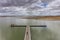 View of Alqueva Dam artificial Lake at aldeia da luz, Alentejo tourist destination region, Portugal