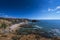 View of the Alteirinhos Beach Praia dos Alteirinhos near Zambujeira do Mar in Odemira, Alentejo, Portugal;