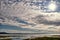 View of altocumulus over Morecambe Bay, Cumbria.