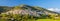 View of Alvito, Ciociaria, from the valley at sunset