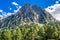 View of the amazing Enchanted Mountains Peak. Aiguestortes National Park