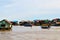 View of the amazing floating village of Kampong Khleang on the banks of Tonle Sap lake