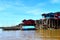 View of the amazing floating village of Kampong Khleang on the banks of Tonle Sap lake