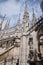 View of amazing gothic cathedral Duomo di Milano.