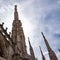 View of amazing gothic cathedral Duomo di Milano.