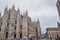 View of amazing gothic cathedral Duomo di Milano.