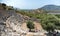 View of amphitheater ruins in Kaunos ancient city (Turkey)