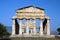 View of ancient Athena Temple in Paestum.