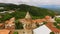 View of ancient belfry at St George church in Sighnaghi town, touristic place