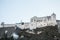 View of the ancient castle on the mountain called Hohensalzburg in Salburg in Austria