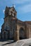 View of ancient church of San Vicente Martir and San sebastian at Frias, Burgos, Merindades, Spain