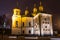 View of the ancient Church of the Saviour at Berestovo in the center of Kyiv at night. Ukraine