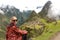 View of ancient incas town of Machu Picchu