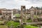 View of the ancient remains of the Roman Forum, Rome, Italy, Eur